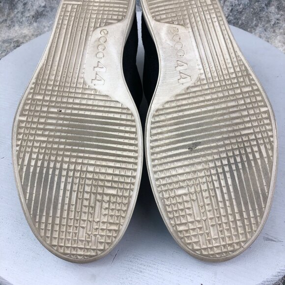 Ecco Men's Size 44 (US 10) Cathum Black Leather Lace-Up Casual Leisure Sneakers - Picture 12 of 13